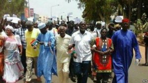 Ousainou Darboe Protesting