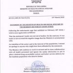 Statement by the Minister of Health, Saffie Lowe-Ceesay